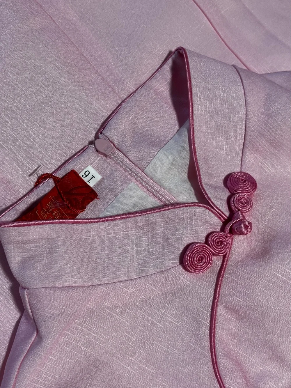 Girls Pink Floral Qipao Dress Size Youth 16